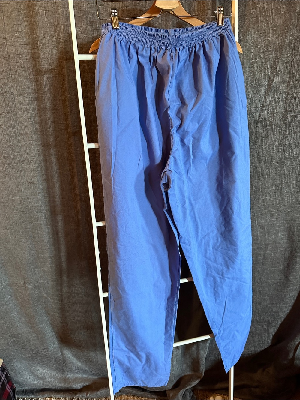 Medline ComforftEase Unisex Blue Scubs Elastic-Waist Side Pockets